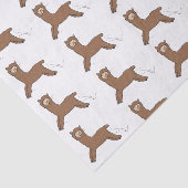 かわいいハッピーブラウンアルパカ漫画 薄葉紙 (詳細)