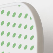 かわいいハッピーブラウンオニオングリーン漫画イラストレーション ピックルボールラケット (左詳細)