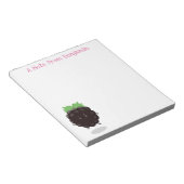 かわいいハッピーブラックベリーのフルーツマンガイラストレーション ノートパッド (アングル)