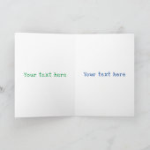 かわいいハッピーブラックベリーパープル漫画イラストレーション カード (内部)