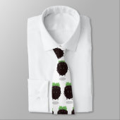 かわいいハッピーブラックベリーパープル漫画イラストレーション ネクタイ (タイ)