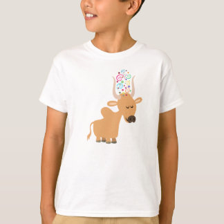 かわいいハッピーブラーマンカウチルドレンTシャツ Tシャツ