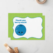 かわいいハッピーブルーベリーサンキューベリーコミティ ノートカード (正面/裏面インサイチュ)