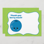 かわいいハッピーブルーベリーサンキューベリーコミティ ノートカード (正面/裏面)