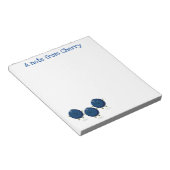 かわいいハッピーブルーベリー漫画イラストレーション ノートパッド (アングル)