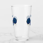 かわいいハッピーブルーベリー紫の漫画イラストレーション タンブラーグラス (左)