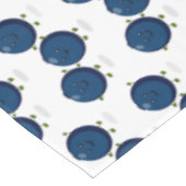 かわいいハッピーブルーベリー紫の漫画イラストレーション テーブルクロス (アングル)