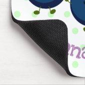 かわいいハッピーブルーベリー紫の漫画イラストレーション マウスパッド (コーナー)