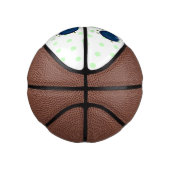 かわいいハッピーブルーベリー紫の漫画イラストレーション ミニバスケットボール (右)