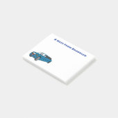 かわいいハッピーブルーリムジン漫画の車 ポストイット (アングル)