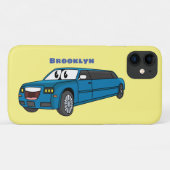かわいいハッピーブルーリムジン漫画の車 Case-Mate iPhoneケース (裏面(横))