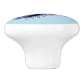 かわいいハッピーブルーnudibranch漫画イラストレーション セラミックノブ (側面)