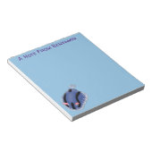 かわいいハッピーブルーnudibranch漫画イラストレーション ノートパッド (アングル)