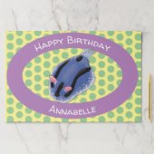 かわいいハッピーブルーnudibranch漫画イラストレーション ペーパーパッド (インサイチュ)