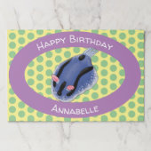 かわいいハッピーブルーnudibranch漫画イラストレーション ペーパーパッド (正面)