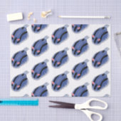 かわいいハッピーブルーnudibranch漫画イラストレーション 薄葉紙 (クラフト)