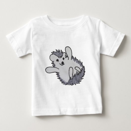 かわいいハッピーヘッジホッグ ベビーTシャツ (正面)