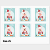 かわいいハッピーベア スクエアシール (シート)