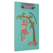 かわいいハッピーベビーオランウータン漫画イラストレーション クリップボード (右)