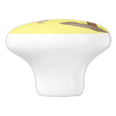 かわいいハッピーベビーオランウータン漫画イラストレーション セラミックノブ (側面)