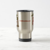 かわいいハッピーベビーオランウータン漫画イラストレーション トラベルマグ (中央)