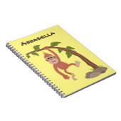 かわいいハッピーベビーオランウータン漫画イラストレーション ノートブック (右側)