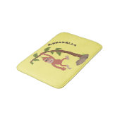 かわいいハッピーベビーオランウータン漫画イラストレーション バスマット (アングル)