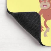 かわいいハッピーベビーオランウータン漫画イラストレーション マウスパッド (コーナー)