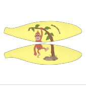 かわいいハッピーベビーオランウータン漫画イラストレーション ミニバスケットボール (パネル)