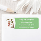 かわいいハッピーベビーオランウータン漫画イラストレーション ラベル (インサイチュ)