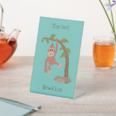 かわいいハッピーベビーオランウータン漫画イラストレーション 台座サイン (インサイチュ)