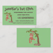 かわいいハッピーベビーオランウータン漫画イラストレーション 名刺 (正面/裏面)