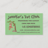 かわいいハッピーベビーオランウータン漫画イラストレーション 名刺 (正面)