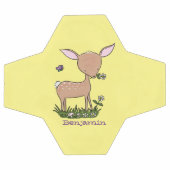 かわいいハッピーベビー鹿の漫画イラストレーション サッカーボール (フラット)