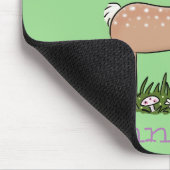 かわいいハッピーベビー鹿の漫画イラストレーション マウスパッド (コーナー)