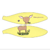 かわいいハッピーベビー鹿の漫画イラストレーション ミニバスケットボール (パネル)