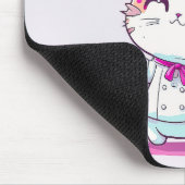 かわいいハッピーベーカー菓子シェフキャットキットン | マウスパッド (コーナー)