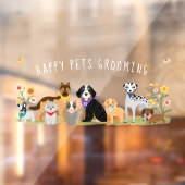 かわいいハッピーペットファミリーペットケア、グルーミング事業 ウィンドウサイン (シート2)