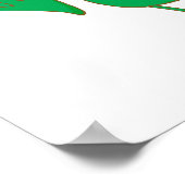 かわいいハッピーホッピング緑のマンガエル ポスター (角)