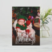 かわいいハッピーホリデーズクリスマスカード シーズンカード (スタンド正面)