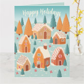 かわいいハッピーホリデーズクリスマス カード (黄色い花)