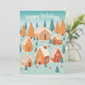 かわいいハッピーホリデーズクリスマス シーズンカード (スタンド正面)