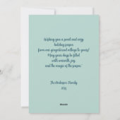 かわいいハッピーホリデーズクリスマス シーズンカード (裏面)