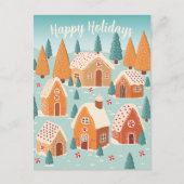 かわいいハッピーホリデーズクリスマス シーズンポストカード (正面)