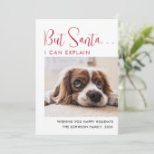 かわいいハッピーホリデーズペット写真 シーズンカード (スタンド正面)