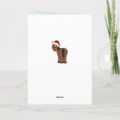 かわいいハッピーホリデーズホースと雪だるまクリスマス シーズンカード (裏面)