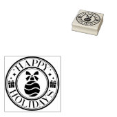 かわいいハッピーホリデーズラバースタンプ ラバースタンプ (押印)