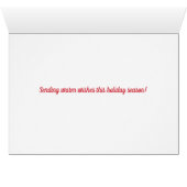 かわいいハッピーホリデー雪だるまフォトクリスマスカード (内部横(下))