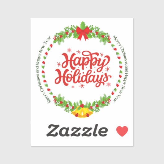 かわいいハッピーホリデー シール (シート)