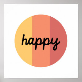 かわいいハッピーポスター ポスター